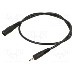 1 pcs x WEST POL - P07-C21-C050-050BK - Cable, 1x0.5mm2, DC 2,35/0,7 plug,DC 5,5/2,1 socket, straight