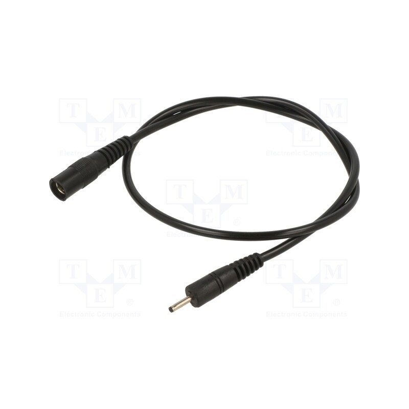 1 pcs x WEST POL - P07-C21-C050-050BK - Cable, 1x0.5mm2, DC 2,35/0,7 plug,DC 5,5/2,1 socket, straight