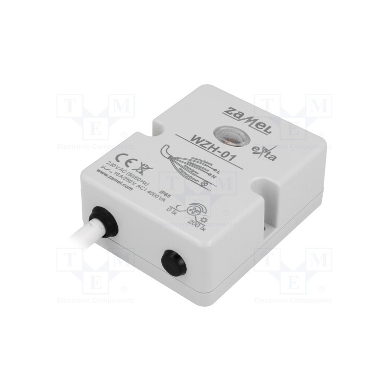1 pcs x ZAMEL - WZH-01 - Twilight switch, wall mount, 230VAC, SPST-NO, IP65, -20÷45°C