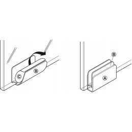 Window mounting, glass rail, fendt hobby holder