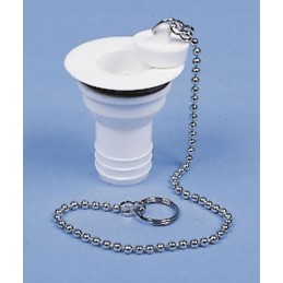 Shower tray washbasin drain, diameter 23 mm, white