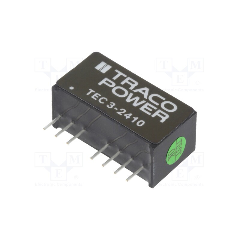 1 pcs x TRACO POWER - TEC 3-2410 - Converter: DC/DC, 3W, Uin: 18÷36V, Uout: 3.3VDC, Iout: 700mA, SIP8