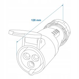 Cee plug 16a 230v female camping plug