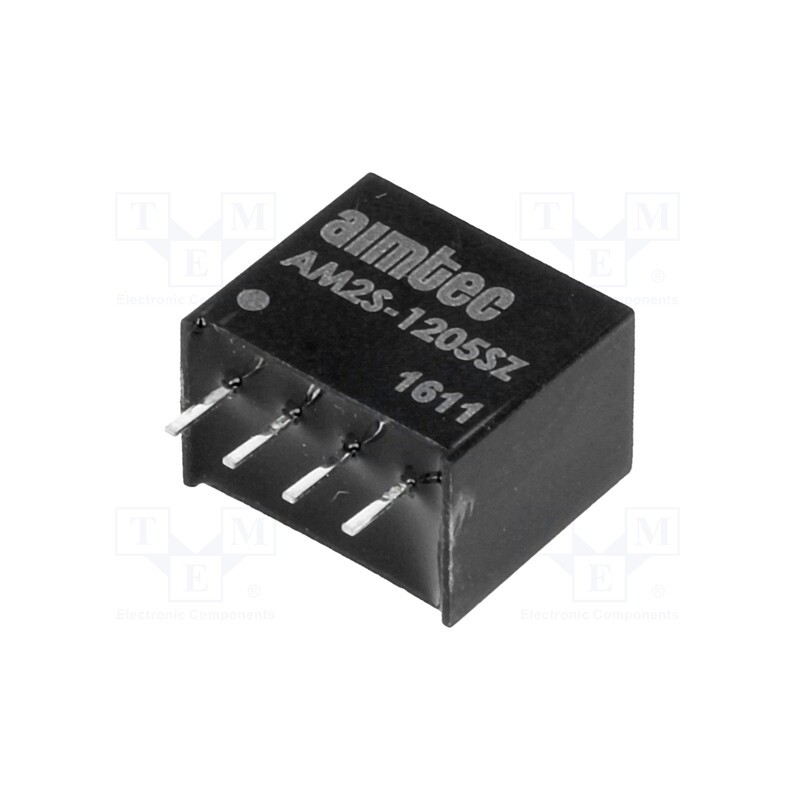 1 pcs x AIMTEC - AM2S-1205SZ - Converter: DC/DC, 2W, Uin: 10.8÷13.2V, Uout: 5VDC, Iout: 400mA, SIP4