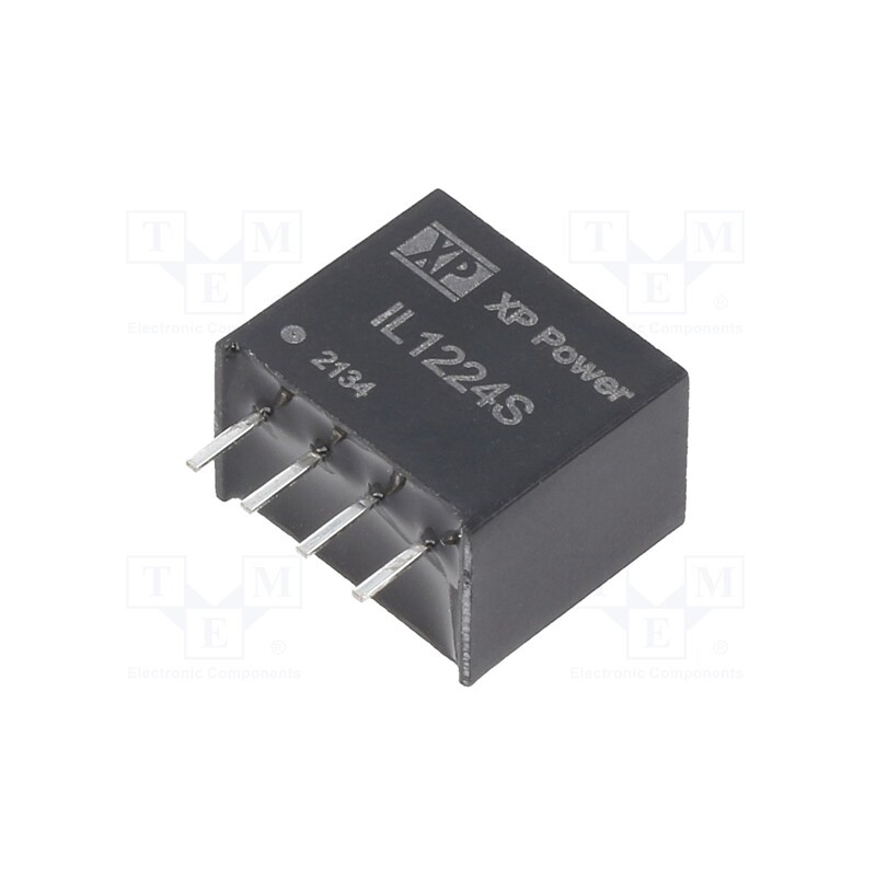1 pcs x XP POWER - IL1224S - Converter: DC/DC, 2W, Uin: 12V, Uout: 24VDC, Iout: 84mA, SIP, 70kHz
