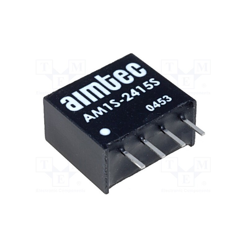 1 pcs x AIMTEC - AM1S-2415SZ - Converter: DC/DC, 1W, Uin: 21.6÷26.4V, Uout: 15VDC, Iout: 67mA, SIP4