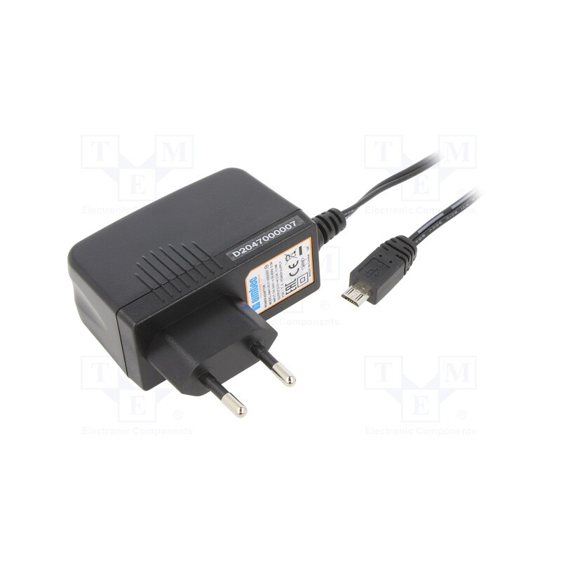1 pcs x AIMTEC - AMA12EU1-050200Y - Power supply: switched-mode, plug, 5VDC, 2A, 10W, Plug: EU, 79%