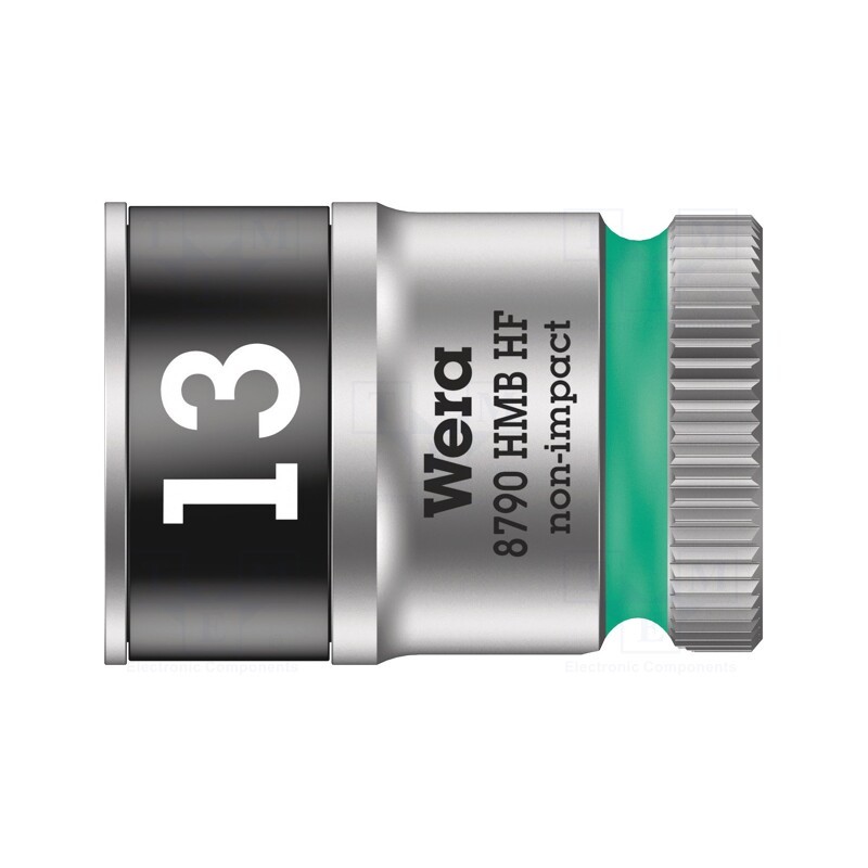 1 pcs x WERA - 5003747001 - Socket, 6-angles,socket spanner, HEX 13mm, 3/8', 29mm, Zyklop