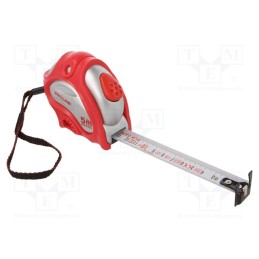 1 pcs x PROLINE - 20365 - Measuring tape, L: 5m, Class: II, white, double-sided