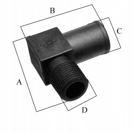 Impco reducer water elbow 19mm 16 5 mm