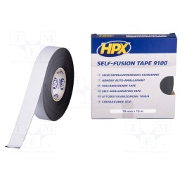 1 rol x HPX - SF1910 - Tape: self-amalgamating, black, 19mm, L: 10m, Thk: 500um, max.90°C