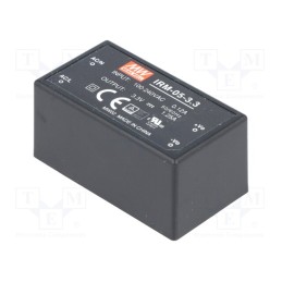 1 pcs x MEAN WELL - IRM-05-3.3 - Converter: AC/DC, 4.125W, 85÷264VAC, Usup: 120÷370VDC, Uout: 3.3VDC