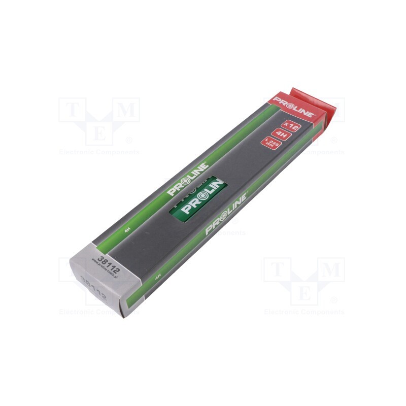 1 pcg x PROLINE - 38112 - Pencil, masonary, 245mm, Application: building, Hardness: 4H