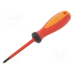 1 pcs x UNIOR - 616444 - Screwdriver, insulated, Phillips, PH1, Blade length: 80mm, 1kVAC