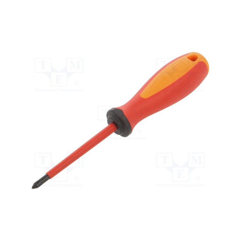 1 pcs x UNIOR - 616444 - Screwdriver, insulated, Phillips, PH1, Blade length: 80mm, 1kVAC