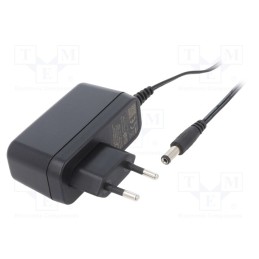 1 pcs x XP POWER - VEL12US050-EU-JA - Power supply: switched-mode, plug, 5VDC, 2.1A, 12W, Plug: EU, 79%