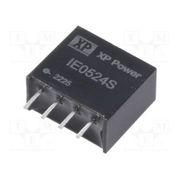 1 pcs x XP POWER - IE0524S - Converter: DC/DC, 1W, Uin: 5V, Uout: 24VDC, Iout: 42mA, SIP, 150kHz