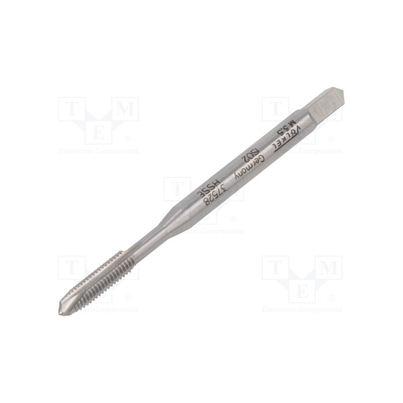 1 pcs x Vu00d6LKEL - 37528 - Tap, high speed steel cobalt HSS-E, M3,5, 0.6, 56mm, 3mm, ISO2/6H