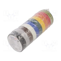 1 rol x HELLERMANNTYTON - 710-00146 HELATAPE FLEX15 - Tape: electrical insulating, W: 15mm, L: 10m, Thk: 150um, PVC film