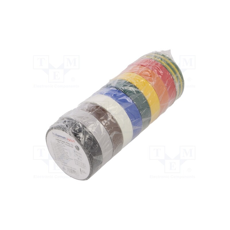 1 rol x HELLERMANNTYTON - 710-00146 HELATAPE FLEX15 - Tape: electrical insulating, W: 15mm, L: 10m, Thk: 150um, PVC film