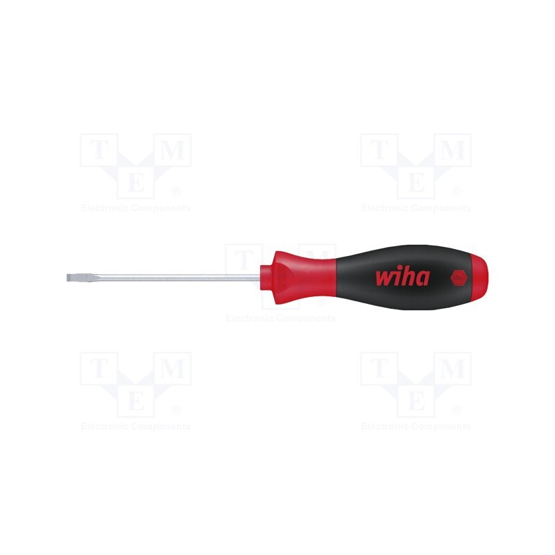 1 pcs x WIHA - 27753 - Screwdriver, slot, 4,5x0,8mm, SoftFinish®, Blade length: 80mm