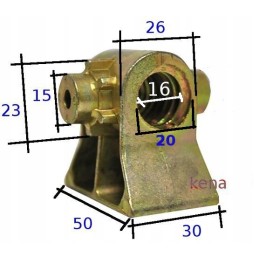 Standard trailer support screw nut, fi20