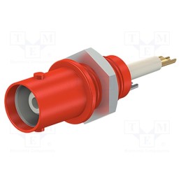 1 pcs x STu00c4UBLI - 67.9571-22 - Connector: BNC, socket, red, Connection: soldered, on panel, 5÷40°C
