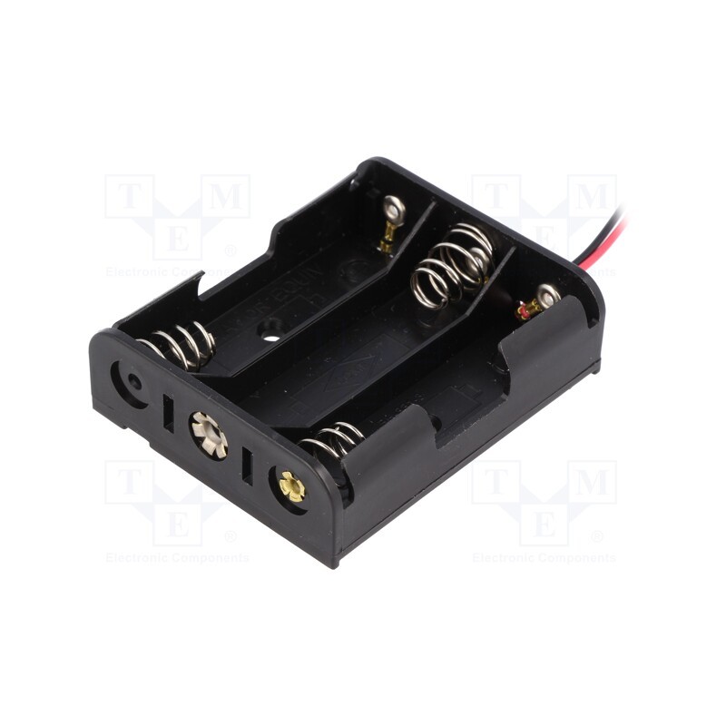 1 pcs x KEYSTONE - 2465 - Holder, AA,R6, Batt.no: 3, on panel, leads 150mm