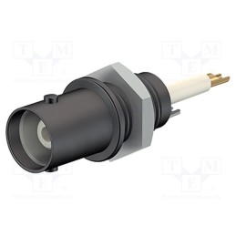 1 pcs x STu00c4UBLI - 67.9571-21 - Connector: BNC, socket, black, Connection: soldered, on panel