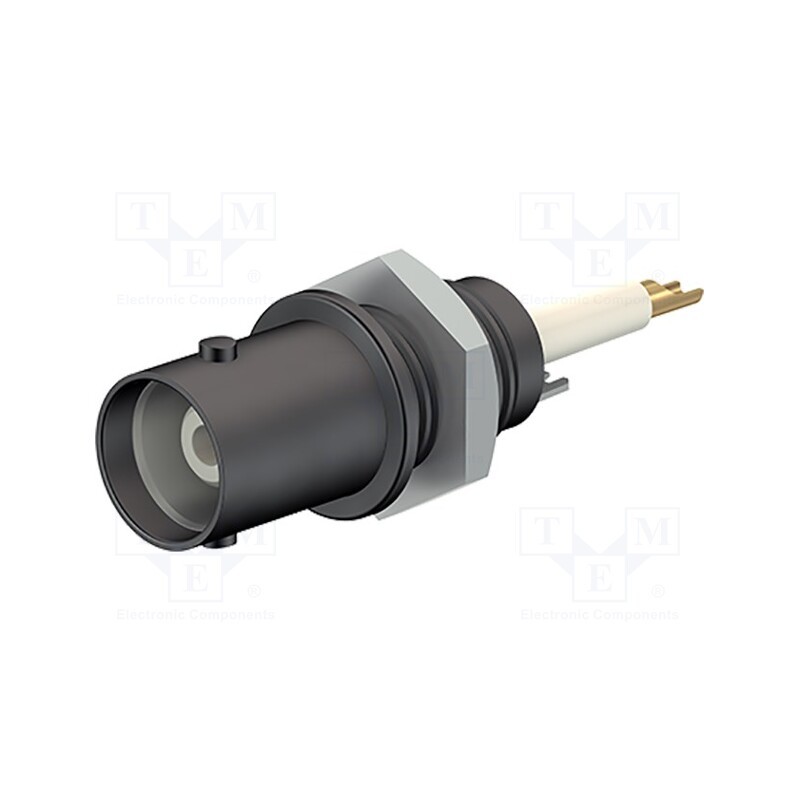 1 pcs x STu00c4UBLI - 67.9571-21 - Connector: BNC, socket, black, Connection: soldered, on panel