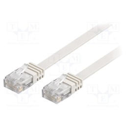 1 pcs x Goobay - 95151 - Patch cord, U/UTP, 6, stranded, Cu, PVC, white, 1m, 32AWG