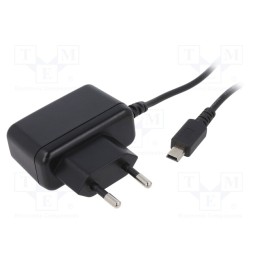1 pcs x XP POWER - VEL05US050-EU-MB - Power supply: switched-mode, plug, 5VDC, 1A, 5W, Plug: EU, 74%