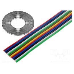 1 m x BQ CABLE - TLWY12/0.75 - Wire: ribbon, 12x0.75mm2, stranded, Cu, unshielded, PVC, 500V, 25m