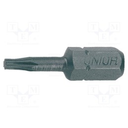 1 pcg x UNIOR - 602406 - Screwdriver bit, Torx®, TX07, Overall len: 25mm, 3pcs.