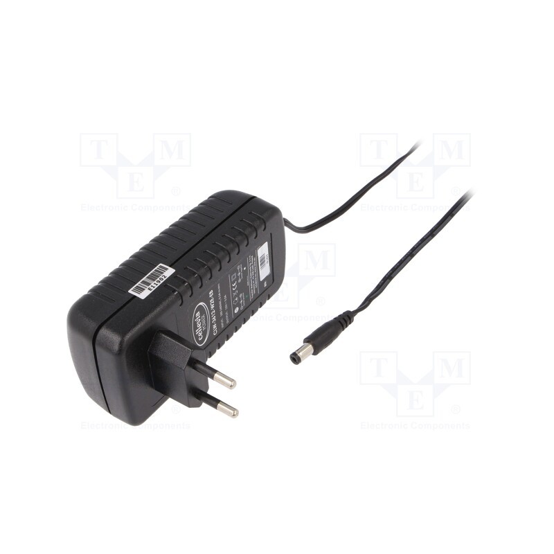 1 pcs x CELLEVIA POWER - CLW-3612-W2E-EB - Power supply: switched-mode, plug, 12VDC, 3A, 36W, Plug: EU, 87%