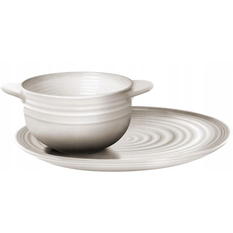 Soup bowl with melamine saucer soup set savana 550 ml brunner
