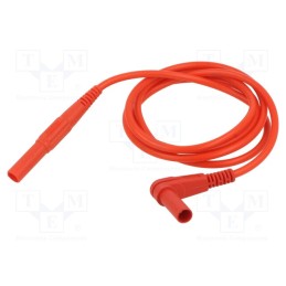 1 pcs x STu00c4UBLI - 66.9005-15022 - Test lead, 19A, banana plug 4mm,angular banana plug 4mm, red