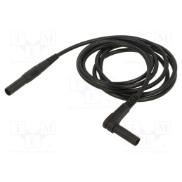 1 pcs x STu00c4UBLI - 66.9005-15021 - Test lead, 19A, banana plug 4mm,angular banana plug 4mm, black