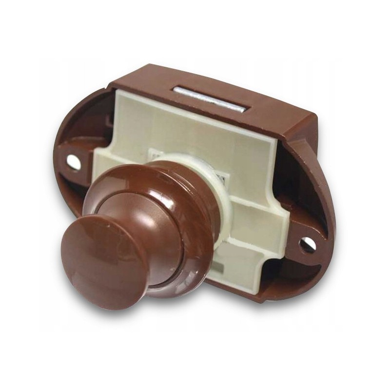 Cabinet lock, furniture lock, pushlock button