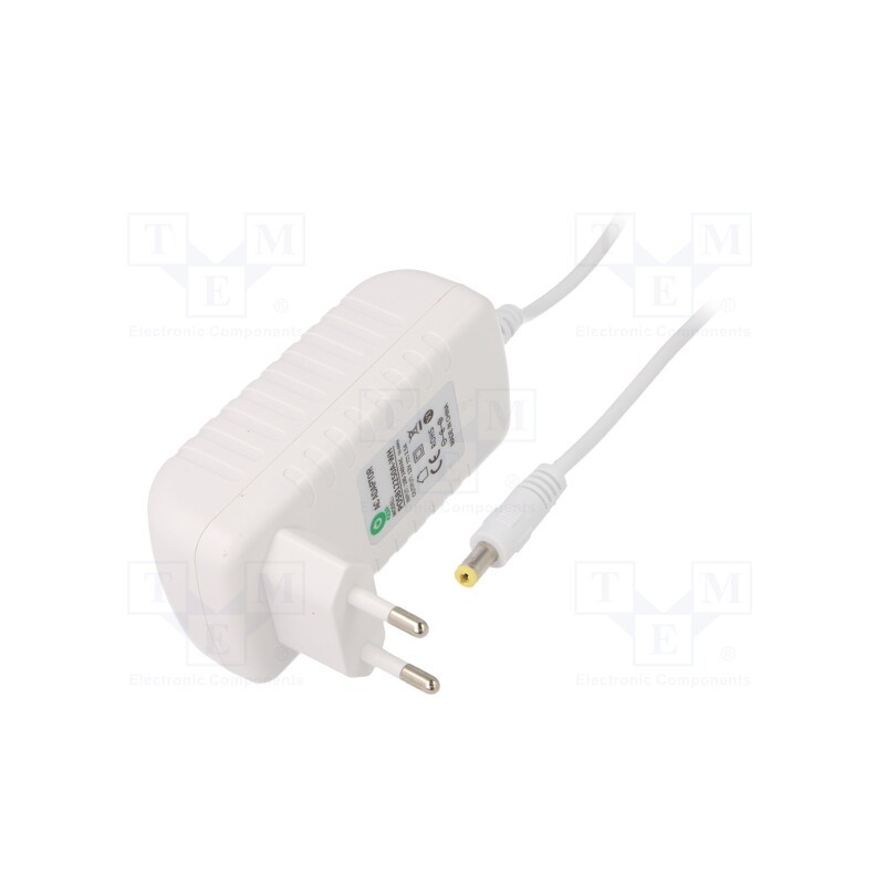 1 pcs x POS - POSB12250A-WH - Power supply: switched-mode, plug, 12VDC, 2.5A, 30W, Plug: EU, white