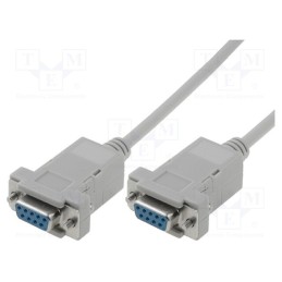 1 pcs x DIGITUS - AK-610100-030-E - Cable, D-Sub 9pin socket,both sides, 3m, grey