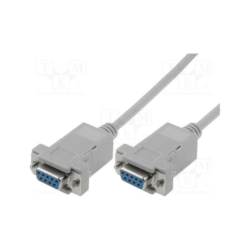 1 pcs x DIGITUS - AK-610100-030-E - Cable, D-Sub 9pin socket,both sides, 3m, grey