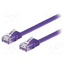 1 pcs x Goobay - 96417 - Patch cord, U/UTP, 6, stranded, Cu, PVC, violet, 2m, 32AWG