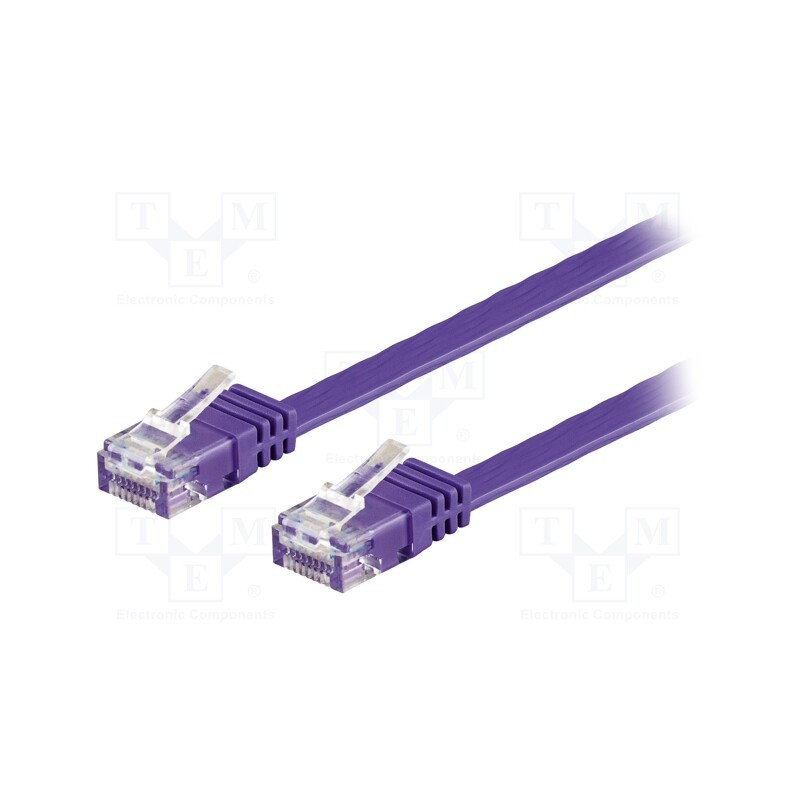 1 pcs x Goobay - 96417 - Patch cord, U/UTP, 6, stranded, Cu, PVC, violet, 2m, 32AWG