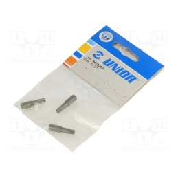 1 pcg x UNIOR - 621283 - Screwdriver bit, Torx®, TX27, Overall len: 25mm, 3pcs.