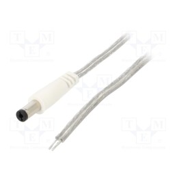 1 pcs x BQ CABLE - DC.CAB.8210.0150 - Cable, 2x0.5mm2, wires,DC 5,5/2,1 plug, straight, transparent
