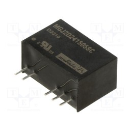 1 pcs x Murata Power Solutions - MGJ2D241505SC - Converter: DC/DC, 2W, Uin: 21.6÷26.4V, Uout: 15VDC, Uout2: -5VDC