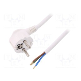 1 pcs x PLASTROL - W-97524 - Cable, 3G1.5mm2, CEE 7/7 (E/F) plug angled,wires,SCHUKO plug