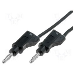 1 pcs x ELECTRO-PJP - 2112-150-SW - Test lead, 70VDC, 33VAC, 20A, banana plug 4mm,both sides, black