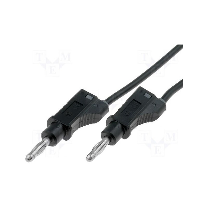 1 pcs x ELECTRO-PJP - 2112-150-SW - Test lead, 70VDC, 33VAC, 20A, banana plug 4mm,both sides, black